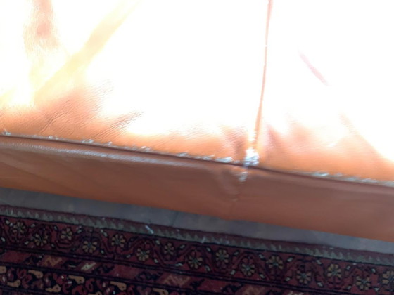 Image 1 of Jori two-three-seater design sofa with adjustable backrest in orange leather