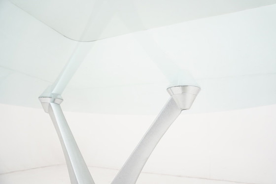 Image 1 of Rolf Benz dining table 1210 glass table glass dining room table