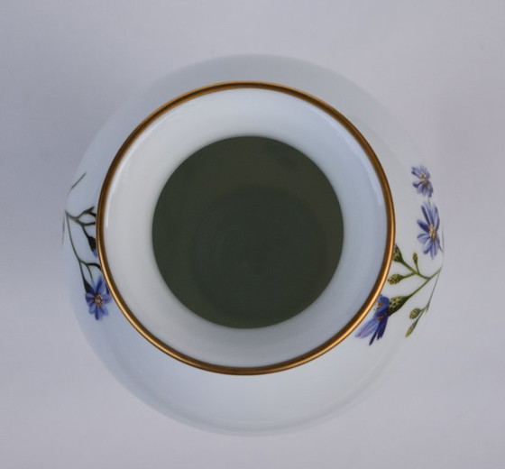 Image 1 of Franklin Mint vase: Goldfinch in Autumn