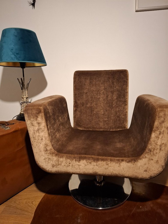Image 1 of Mid-Century Modern Space Age draaibare loungestoel