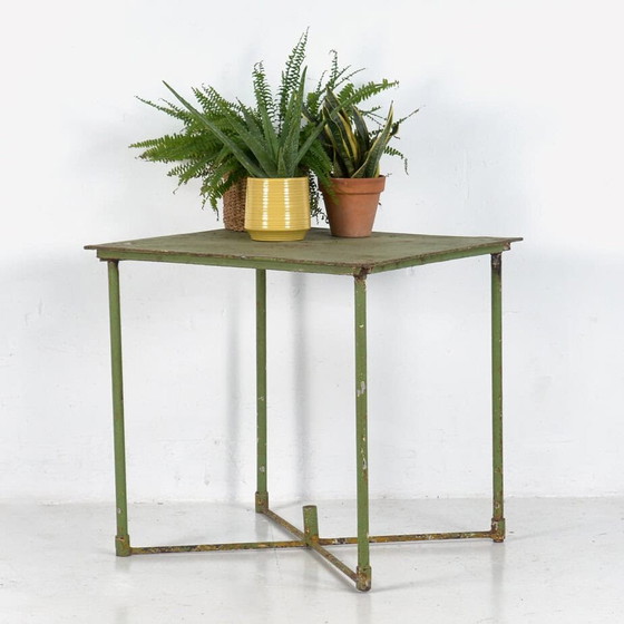 Groene Vintage Tuintafel (Frankrijk, c.1950) #6 – Iron (photo 4 of 15)