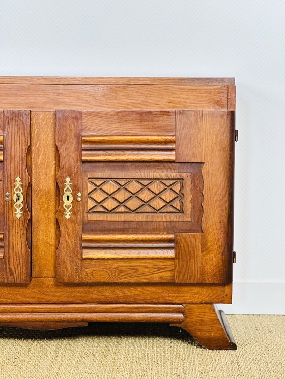 Image 1 of Credenza bassa in rovere Art Déco, Francia, 1940