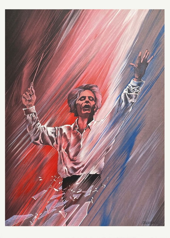 Image 1 of Jean-Pierre COUARRAZE Le chef d'orchestre Signed lithograph 1985