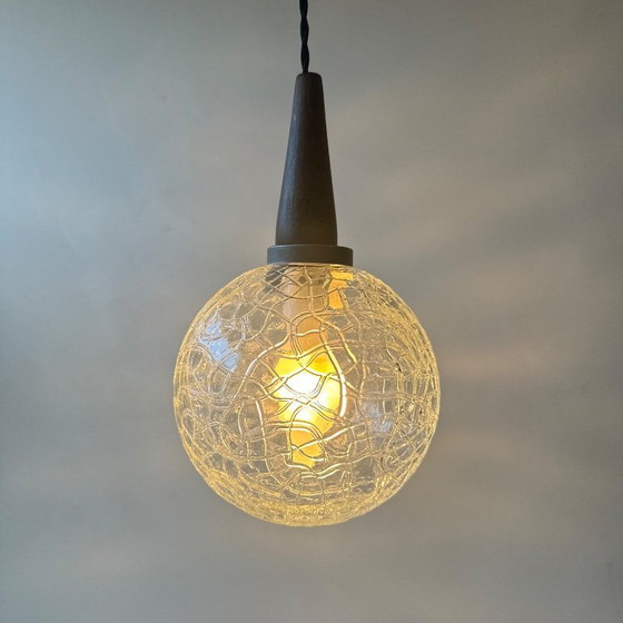 Image 1 of PAIRE SUSPENSIONS EN VERRE TEXTURE VINTAGE