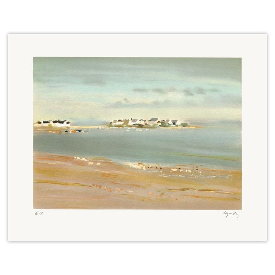 Image 1 of Jacques COQUILLAY, Pointe du Golfe du Morbihan, signierte Lithographie
