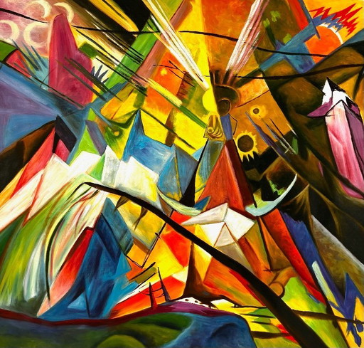 Franz Marc - Tyrol - Hand-painted - Oil on canvas (rolled up)