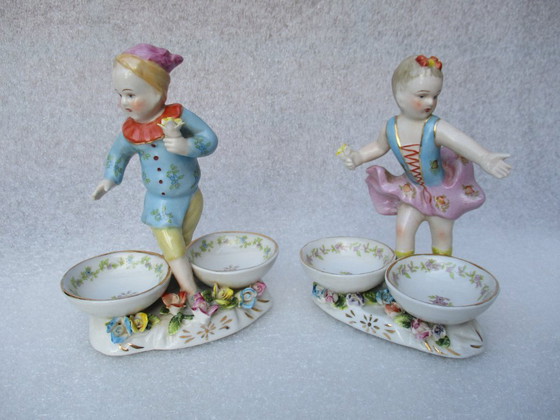 Image 1 of Juego de salero y pimentero de finales del siglo XIX, fabricado por Greiner & Sohne para Rauenstein.