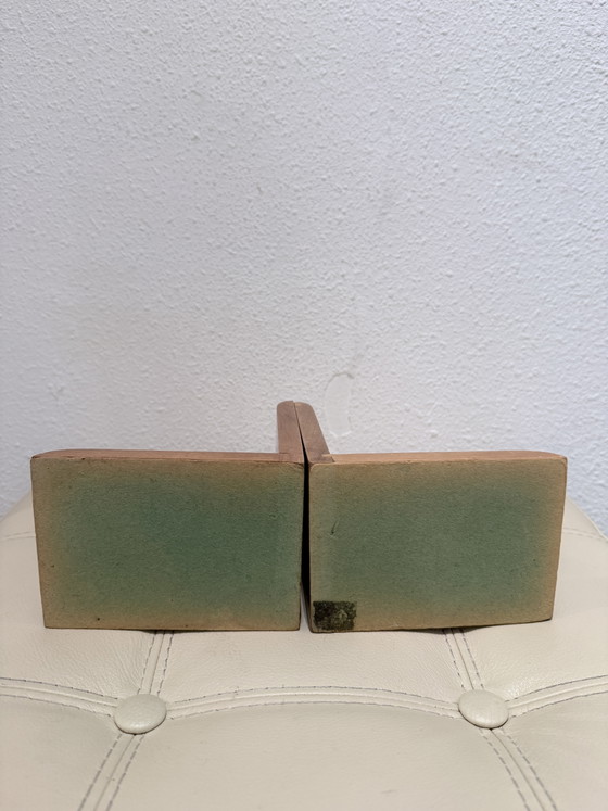 Vintage houten boekensteunen met houten bollen – set van 2 – Decoratieve objecten, Wood (photo 4 of 10)
