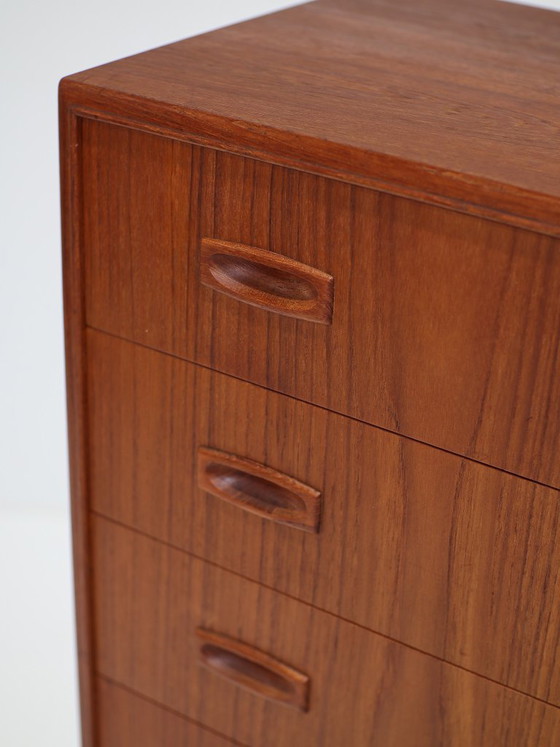 Chest of drawers teak vintage Danish 60s mid-century, Wood, Brown, 1960 (photo 11 of 11)