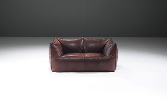Image 1 of Perfecte, gepatineerde Le Bambole leren bank van Mario Bellini - B&B Italia