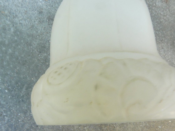 Image 1 of Lampada da parete Art Déco in porcellana e vetro stampato