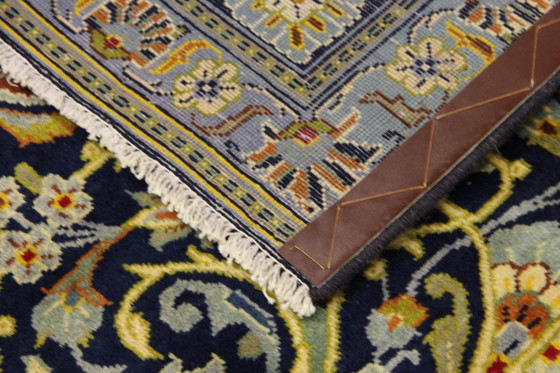 Image 1 of Original Perserteppich Keschan,Kashan Blau 330 x 234 cm Top Zustand Klassik Alt