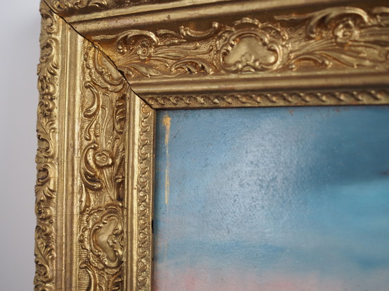 Image 1 of Tableau "La ferme", design scandinave, années 1970