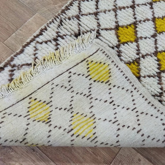 Image 1 of Moroccan Wool Mat (Small) – 100% Wool Boho Style Handwoven (113 × 63 cm)