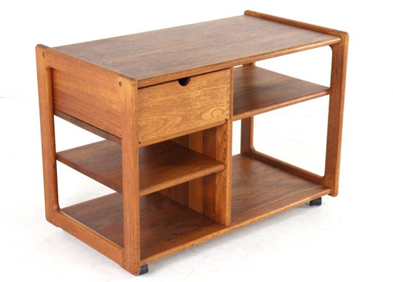Image 1 of Danish design trolley with drawer vintage