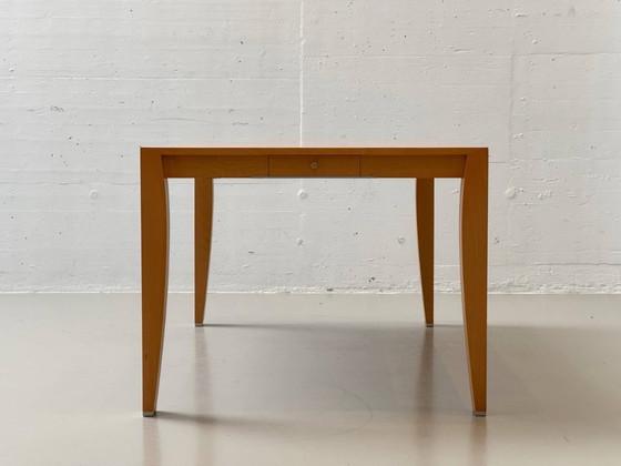 Image 1 of Extendable designer dining table by Chi Wing Lo for Giorgetti, Italy, 1990s