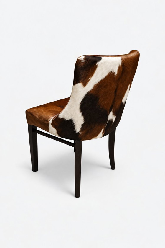 Sedia con pelle di mucca tricolore – Sedie da pranzo, Legno (photo 2 of 5)