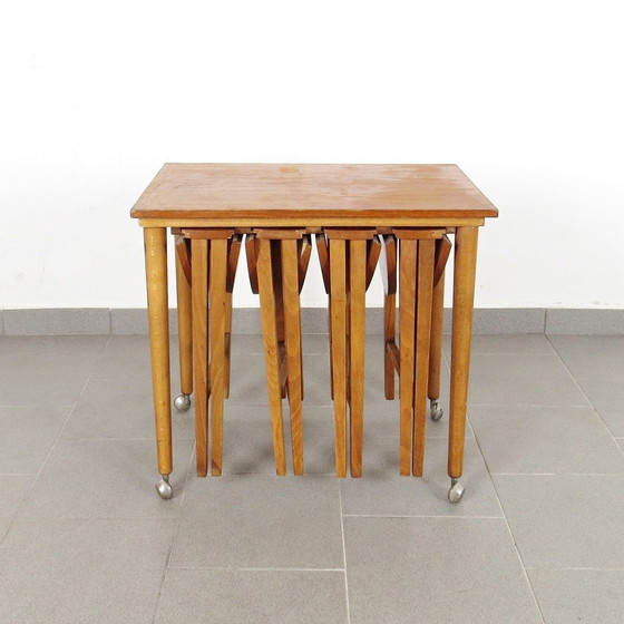 Czech Nesting Tables by Poul Hundevad, 1960s, Set of 5 – Hundevad (Poul), Side tables (photo 5 of 5)