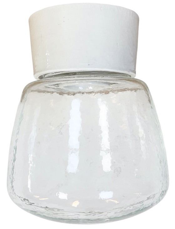 Image 1 of Lampada da soffitto vintage in porcellana bianca, anni '70