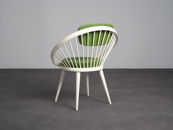 “Circle” Chair by Yngve Ekström for Swedese, Sweden, 1960s, Yngve Ekstrom, Armchairs, Wood, White, Vintage (photo 5 of 9)