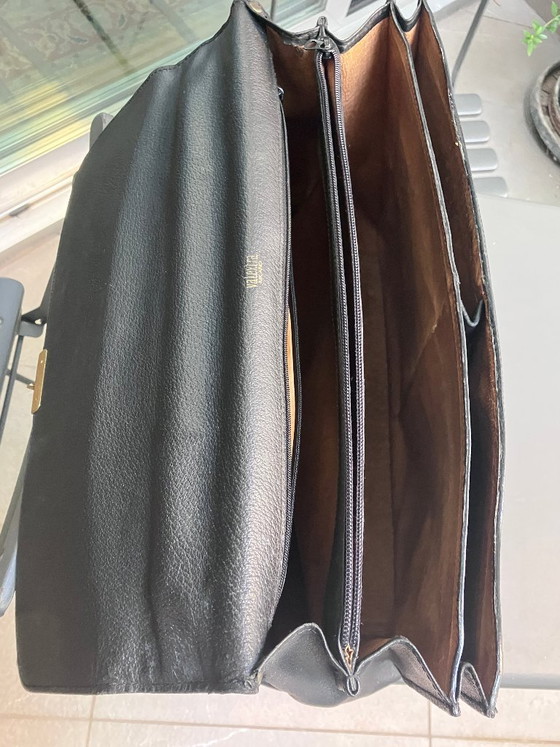 Valextra Leather Briefcase / Document Bag - Black - With Certificate & Key – Laptop bags, Lambskin (photo 4 of 9)