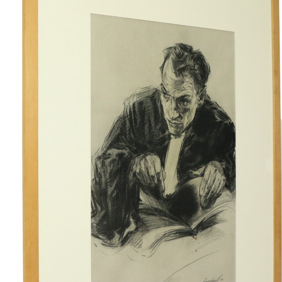 Image 1 of Kohlezeichnung Jurist Art Driesschaert 1974