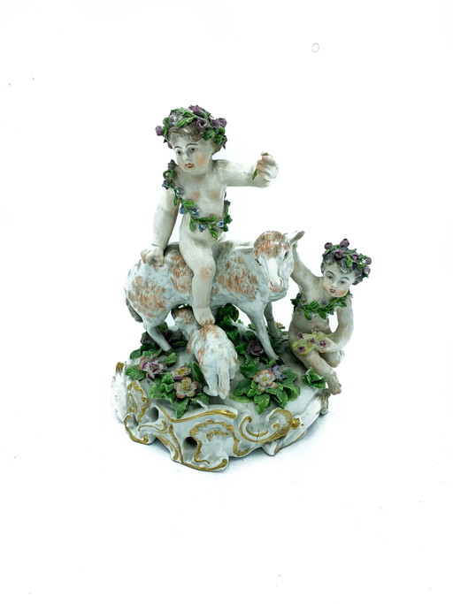 18th Century Höchst Mythological Group Ceramic Sculpture