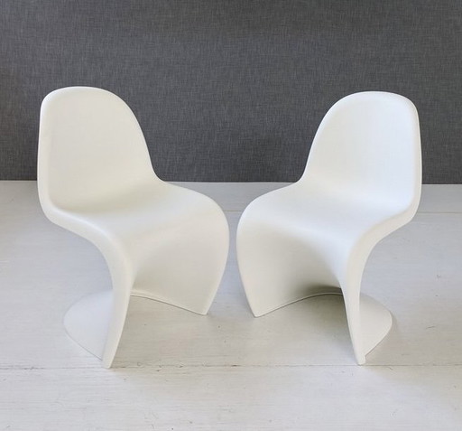 6x Vitra Panton Stoel Wit