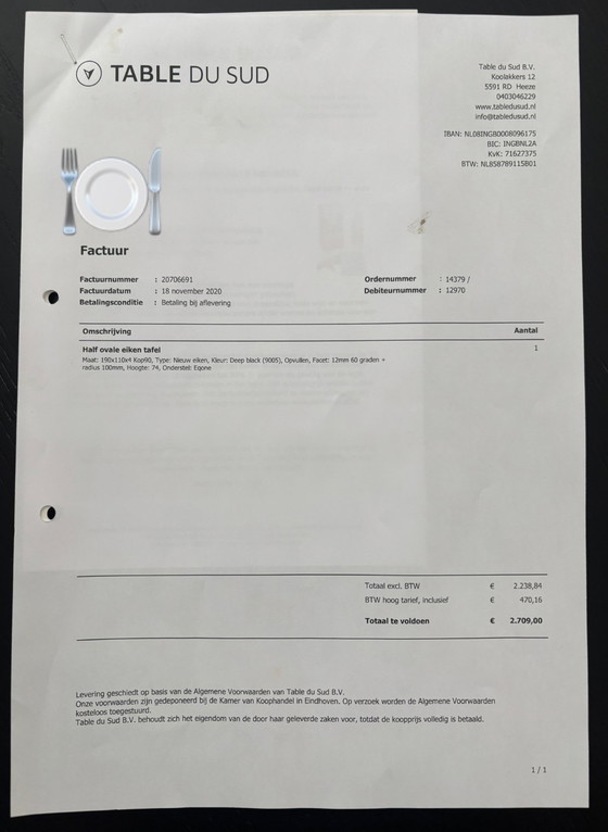 Image 1 of Table du Sud table à manger ovale