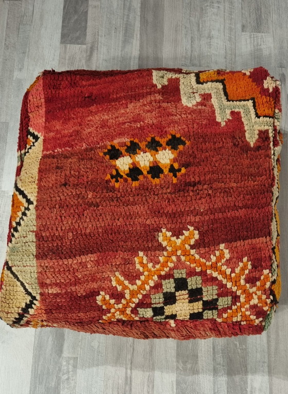 Image 1 of Vintage Pouf,Moroccan Pouf,Berber Seat Cushion