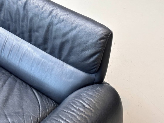 Zwarte leren bank De Sede DS-2011, jaren 80 – 2 zitsbanken, Leather (photo 7 of 16)