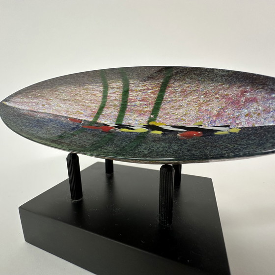 Image 1 of Bertil Vallien for Kosta Boda glass boat sculpture Limited edition Voyage