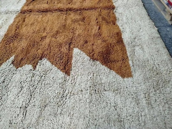 Tappeto berbero marocchino 300 × 200 cm – ecru, rosso e marrone, motivo grafico – Tappeti, Lana, Cotone (photo 6 of 10)