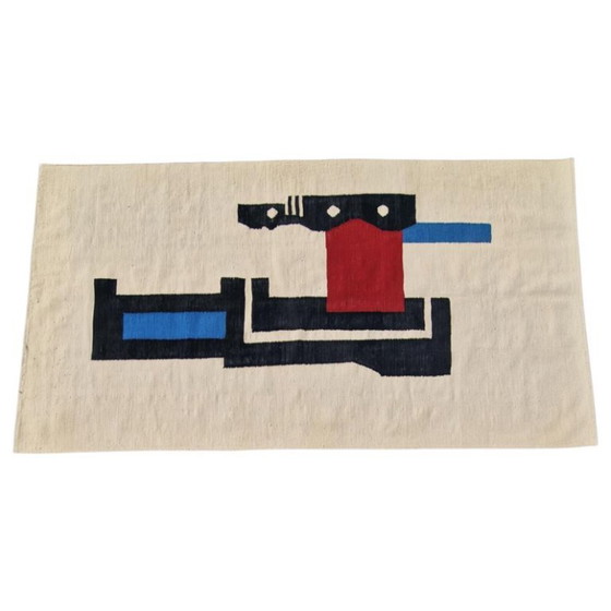 Tapiz amarillo tejido a mano de Fernand Léger | Obra de arte única | 106 × 209 cm (42 × 82 pulgadas) (photo 2 of 9)