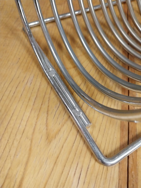 Image 1 of 1 x mcm verchroomd platenrek  in se vorm van een spiraal 1970's 