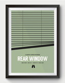 Set van 3 Alfred Hitchcock film posters ingelijst.