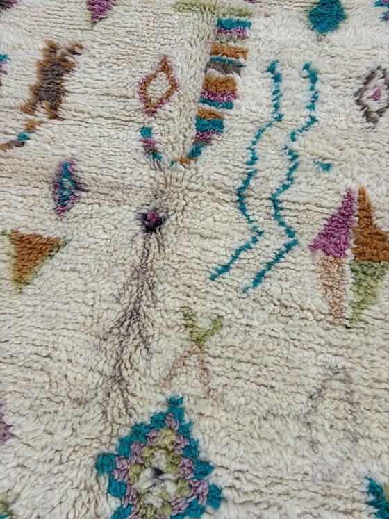 Image 1 of Marokkaans handgemaakt wollen tapijt 160x250 cm – Beni Ourain stijl kleurrijk Berber tapijt