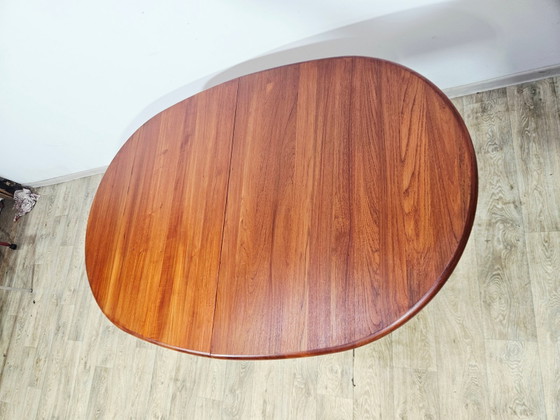 Mid-Century Uitschuifbare Tafel in Teak S. Burchardt-Nielsen, Denemarken, jaren 80 – Eettafels (photo 11 of 19)
