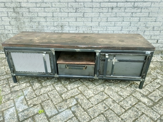 Industrieel Tv Meubel – Hal 5, tv-meubelen, Metal, Wood (photo 15 of 15)