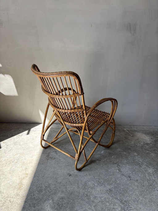 2x Vintage rotan fauteuil