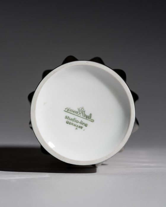 Image 1 of Rosenthal Studio-Line “Vibrations” Vase Duo Dieter Mankau White & Silver