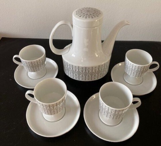 Image 1 of Schitterende mokka-set Secundo Grey Tapio Wirkkala 1960's Rosenthal