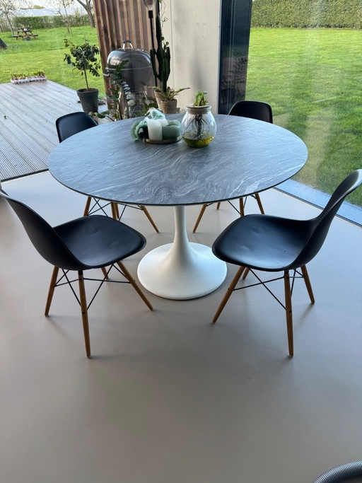 Round dining table Tulipo with solid ceramic tabletop 120cm
