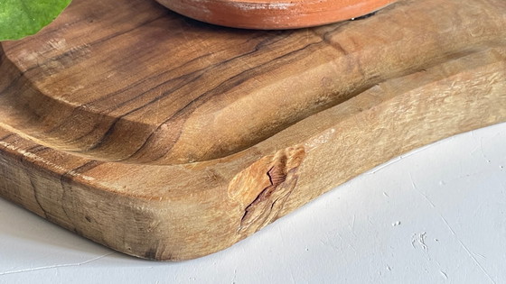 Image 1 of Grande PLANCHE à Découper BOIS d'Olivier Vintage