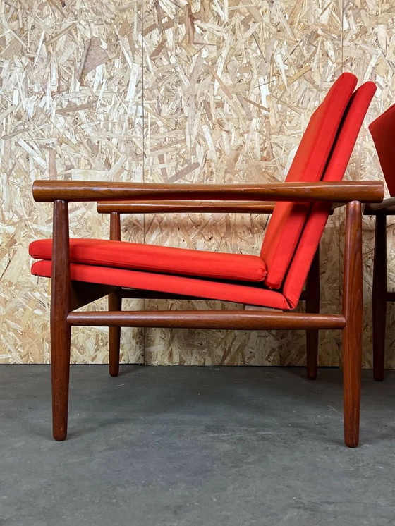Image 1 of 2x 60's 70's Teak Easy Chair Fauteuil Kai Lyngfeld Larsen Søborg Møbler Danish 60s