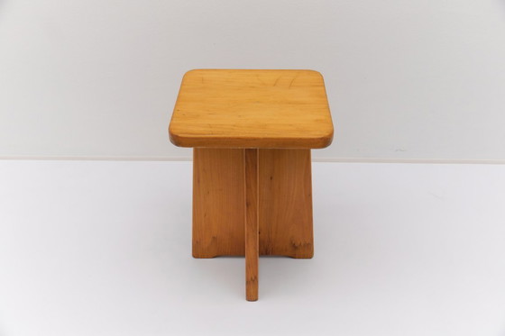 Image 1 of Conjunto de 6 taburetes de roble al estilo de Pierre Chapo, Francia, años 60