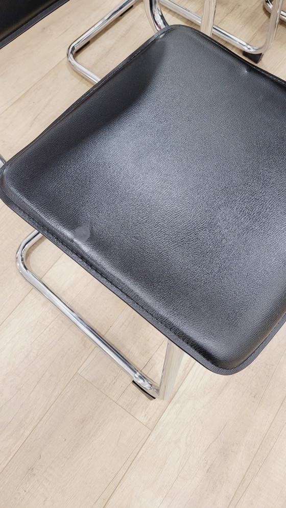 Image 1 of 6 chaises chrome et simili