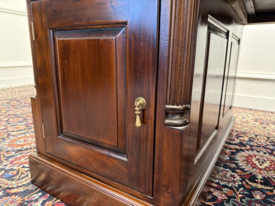 Scrivania classica inglese Partnerdesk – Scrivanie, Leather, Wood (photo 12 of 19)