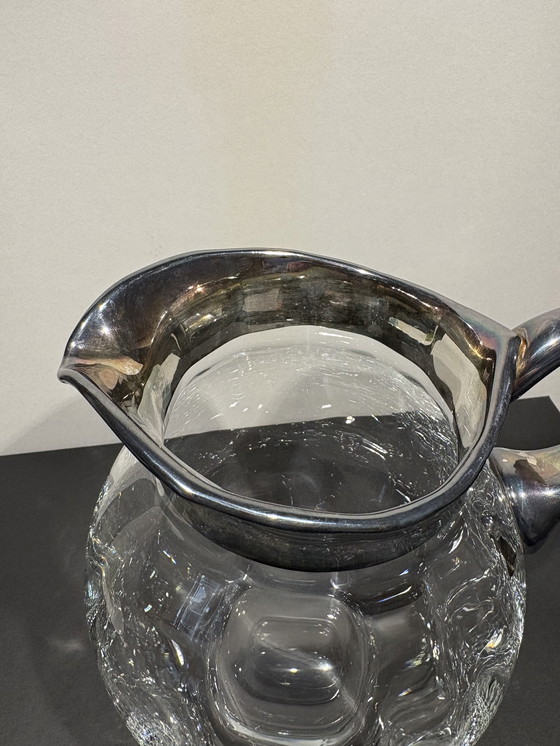 Image 1 of Brocca vintage con bordo di ghiaccio di Dorothy Thorpe di metà secolo