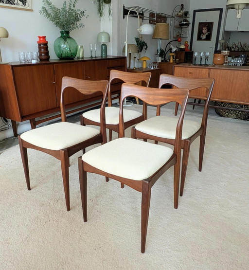 Vintage Set of 4 Teak Dining Chairs